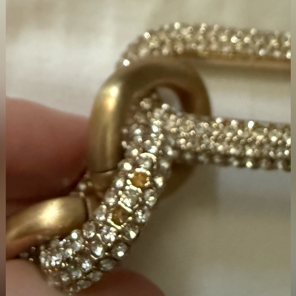 Cult Gaia large crystal and gold curb chain statement necklace - Picture 5 of 7